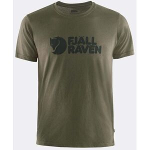 Fjallraven Logo Mens T-Shirt  - Dark Olive 633 - L - male