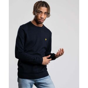 Lyle & Scott Cotton Merino Mens Crew Jumper  - Z271 Dark Navy - XS - male