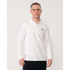 Lyle & Scott Mens Long Sleeve Polo Shirt  - 626 White - XL - male