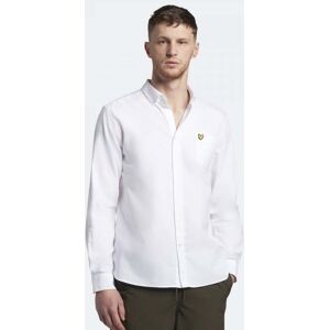 Lyle & Scott Regular Fit Light Weight Mens Oxford Shirt  - 626 White - L - male