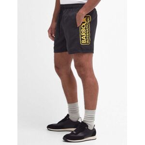 Barbour International Large Logo Mens Swimming Shorts  - Black/Yellow - M - male