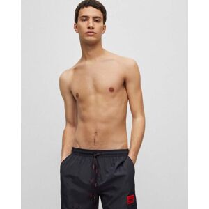 Hugo Boss Dominica Mens Quick-Drying Swim Shorts In Recycled Material With  - Black 001 - XL - male