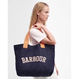 Barbour Logo Womens Holiday Tote Bag  - Navy - One Size - female