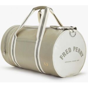 Fred Perry Recycled Polyester Classic Barrel Bag  - Warm Grey/Ecru V66 - One Size - male