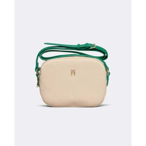 Tommy Hilfiger Poppy Womens Canvas Crossover Bag  - Olympic Green/Neutral Canvas - One Size - female
