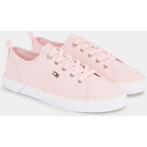 Tommy Hilfiger Vulc Detail Womens Canvas Trainers  - Whimsy Pink - UK4 EU37 US6.5 - female