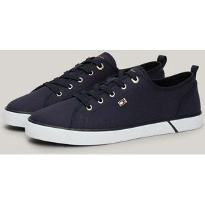 Tommy Hilfiger Vulc Detail Womens Canvas Trainers  - Space Blue - UK5 EU38 US7.5 - female