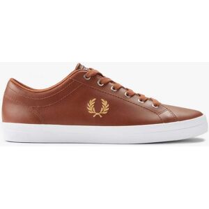 Fred Perry Baseline Mens Leather Trainers  - Tan C55 - UK9 EU43 US10 - male