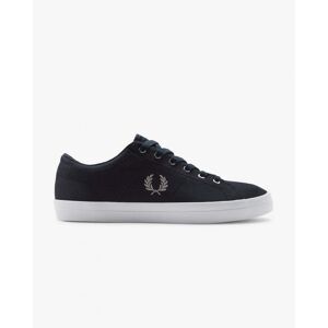 Fred Perry Baseline Twill Mens Trainers  - Navy/Warm Grey V51 - UK12 EU47 US13 - male
