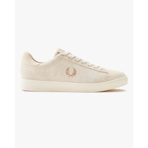 Fred Perry Spencer Mens Perforated Suede Trainers  - Oatmeal/Warm Stone U71 - UK8 EU42 US9 - male
