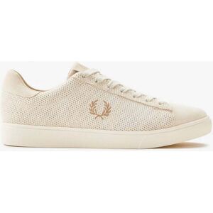 Fred Perry Spencer Mens Perforated Suede Trainers  - Oatmeal/Warm Stone U71 - UK9.5 EU44 US11 - male