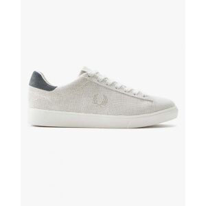 Fred Perry Spencer Mens Perforated Suede Trainers  - Snow White/Oatmeal U74 - UK9 EU43 US10 - male