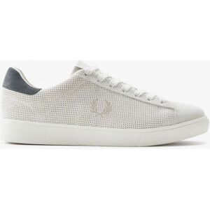 Fred Perry Spencer Mens Perforated Suede Trainers  - Snow White/Oatmeal U74 - UK9.5 EU44 US11 - male