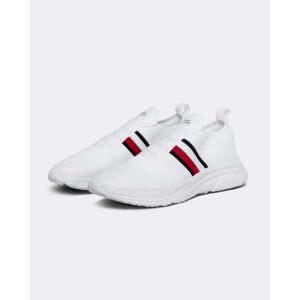 Tommy Hilfiger Essential Modern Runner Knit Stripe Mens Trainers Colou - White - UK10 EU44 US11 - male