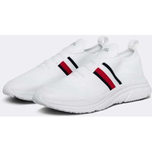 Tommy Hilfiger Essential Modern Runner Knit Stripe Mens Trainers Colou - White - UK7 EU41 US8 - male