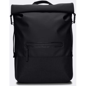 Rains Unisex Trail Rolltop Backpack  - 01 Black - One Size - female