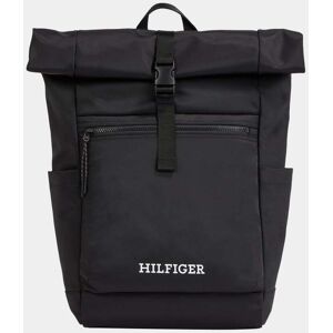 Tommy Hilfiger TH Monotype Rolltop Backpack  - Black - One Size - male