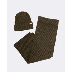 Barbour International Estoril Beanie & Scarf Gift Set  - Envy Olive - One Size - female