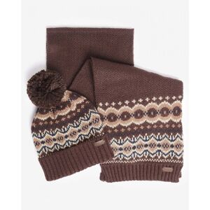 Barbour Mens Fairisle Beanie & Scarf Gift Set  - Autumn Dress - One Size - male