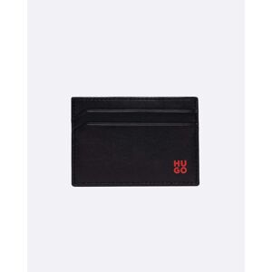 Hugo Boss Tibby Nappa Leather Card Holder with Stacked Logo  - Black 001 - One Size - male