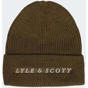 Lyle & Scott Ribbed Beanie  - W485 Olive - One Size - male