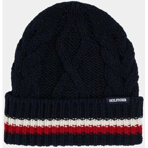 Tommy Hilfiger Monotype Chunky Knit Mens Beanie  - Space Blue - One Size - male