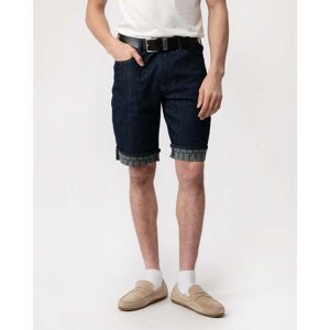 Armani Exchange Mens Cuffed Denim Shorts  - Indigo Denim/Blue 25FR - W30 - male