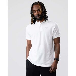 Barbour Mens Sports Polo Shirt  - White - L - male