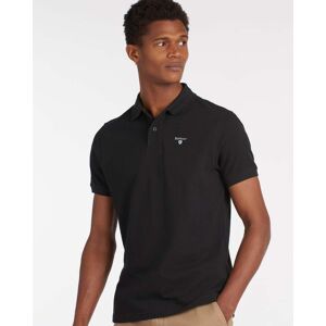 Barbour Mens Sports Polo Shirt  - Black - L - male