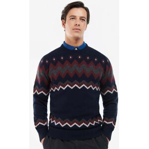 Barbour Regis Mens Fairisle Jumper  - Navy - L - male