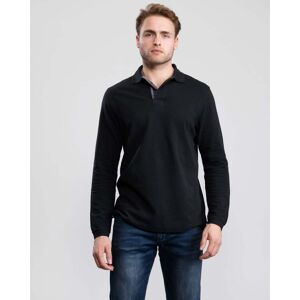 Barbour Sports Mens Long Sleeve Polo Shirt  - Black - XXL - male