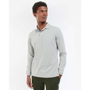 Barbour Sports Mens Long Sleeve Polo Shirt  - Grey - XXL - male