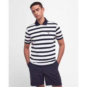 Barbour Stripe Mens Tailored Sports Polo  - Navy - XL - male