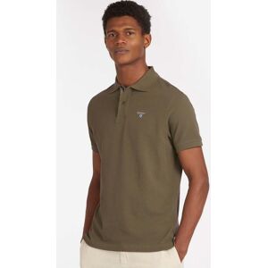 Barbour Tartan Pique Mens Polo  - Dark Olive/Classic - XXL - male