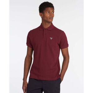 Barbour Tartan Pique Mens Polo  - Ruby - L - male