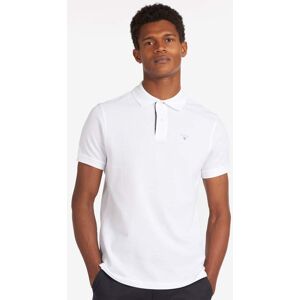 Barbour Tartan Pique Mens Polo  - White/Dress - XL - male