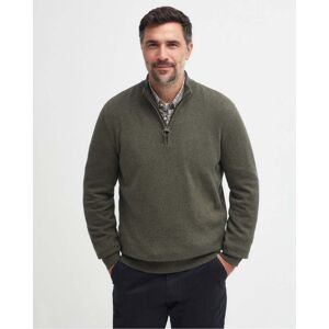 Barbour Whitfield Mens Half Zip Jumper  - Olive - L - male