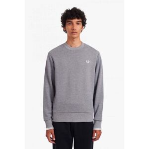 Fred Perry Mens Crew Neck Sweatshirt  - Navy/Dark Caramel R63 - XXL - male