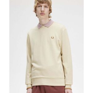 Fred Perry Mens Crew Neck Sweatshirt  - Oatmeal 691 - XL - male