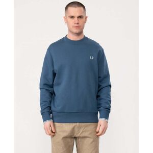 Fred Perry Mens Crew Neck Sweatshirt  - Midnight Blue/Light Ice V06 - M - male