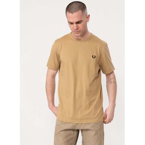 Fred Perry Mens Ringer T-Shirt  - Warm Stone/Black U88 - M - male