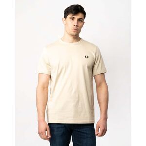 Fred Perry Mens Ringer T-Shirt  - Oatmeal/Black V54 - M - male