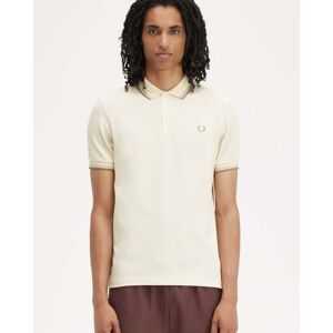 Fred Perry Mens Twin Tipped Signature Polo Shirt  - Ecru/Oat/Warm Stone V17 - XXL - male