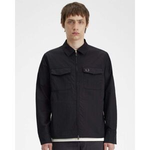 Fred Perry Mens Zip Overshirt  - Black 102 - L - male