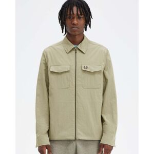 Fred Perry Mens Zip Overshirt  - Warm Grey U54 - M - male