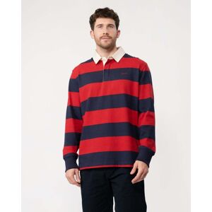 GANT Mens Block Stripe Heavy Rugger  - 630 Ruby Red - M - male