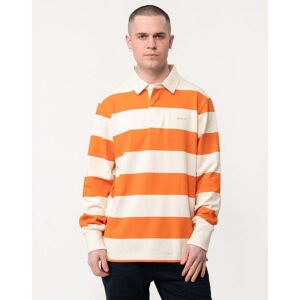 GANT Mens Block Stripe Heavy Rugger  - 860 Pumpkin Orange - M - male