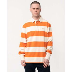 GANT Mens Block Stripe Heavy Rugger  - 860 Pumpkin Orange - L - male