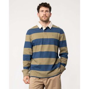 GANT Mens Block Stripe Heavy Rugger  - 253 Dried Khaki - M - male