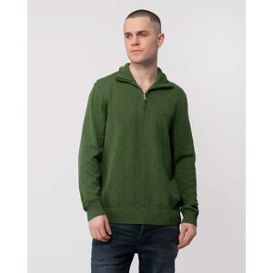 GANT Mens Cotton Flamme Half Zip Jumper  - 313 Pine Green - M - male